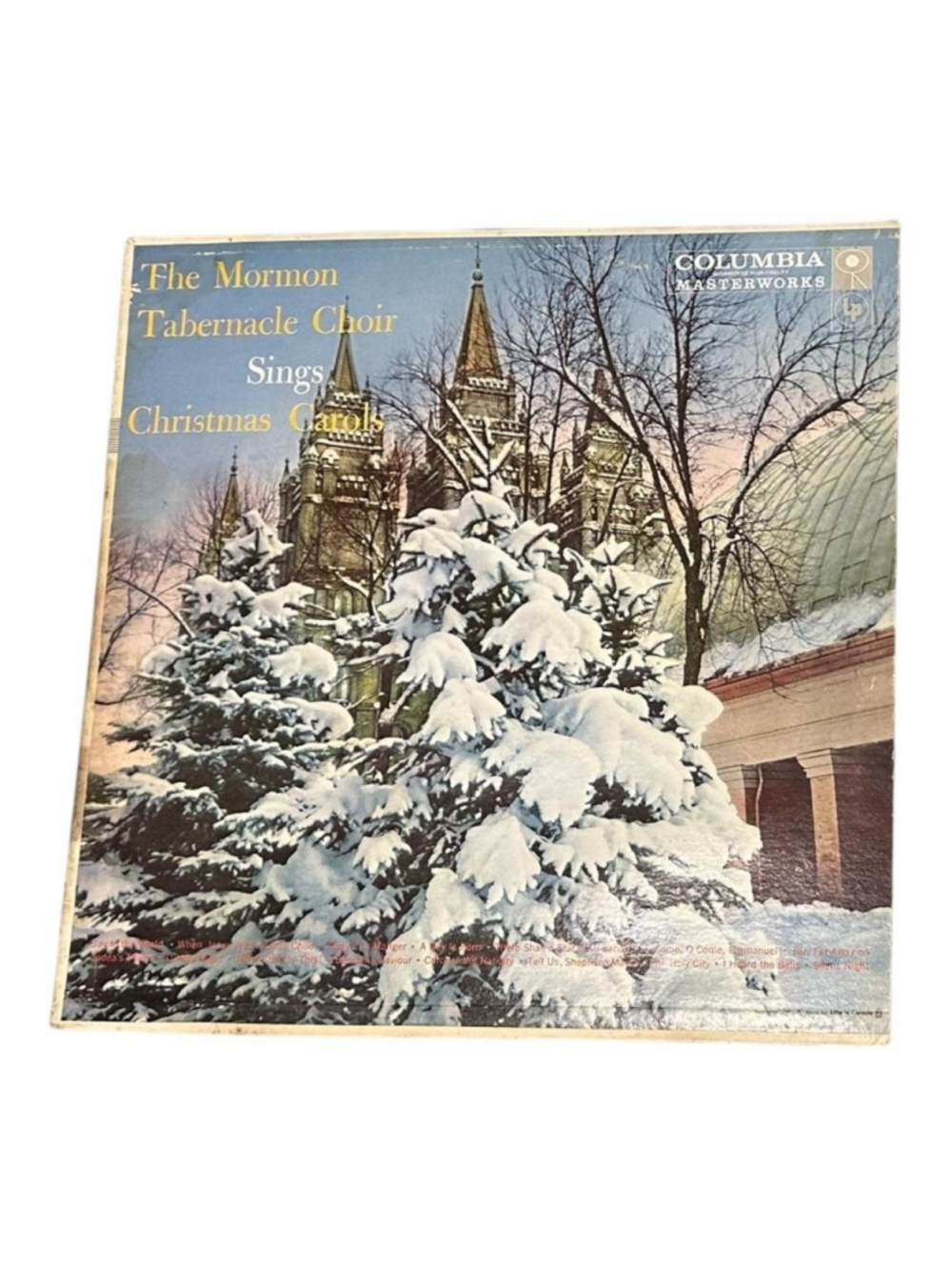 Vintage Mormon Tabernacle Choir Christmas Carols 12" Black Vinyl LP Xmas